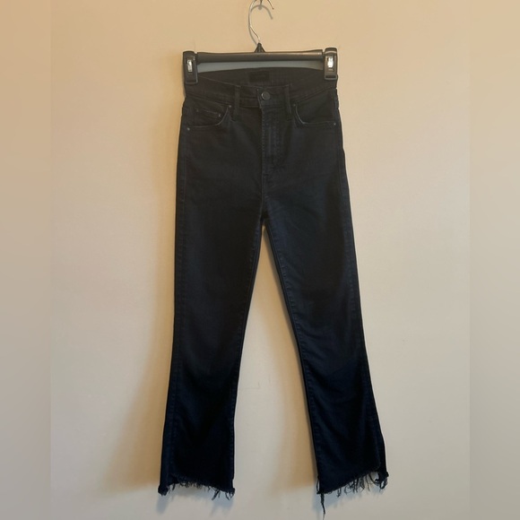 MOTHER | Insider Crop Two Step Fray, Black Wash, Women’s Size 24 - Picture 2 of 11